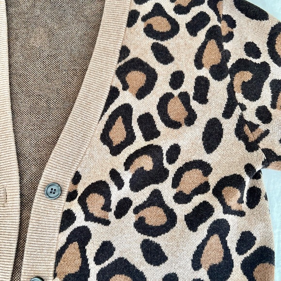 Pristine Kule Animal Print v-neck Cardigan XL - Picture 5 of 14